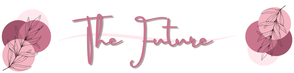 A image of the title of this page named 'The Future' that is pink with darker pink circles in the corners